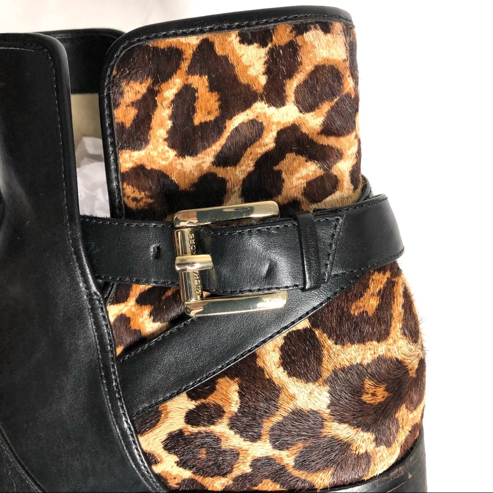 Women’s Michael Kors Leather and Hair Calf Upper Sz 9.5 Booties - Picture 4 of 13